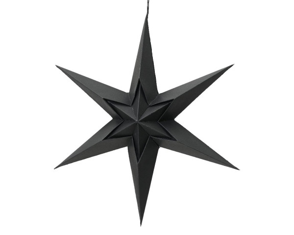 Weihnachtsstern in schwarz aus Papier