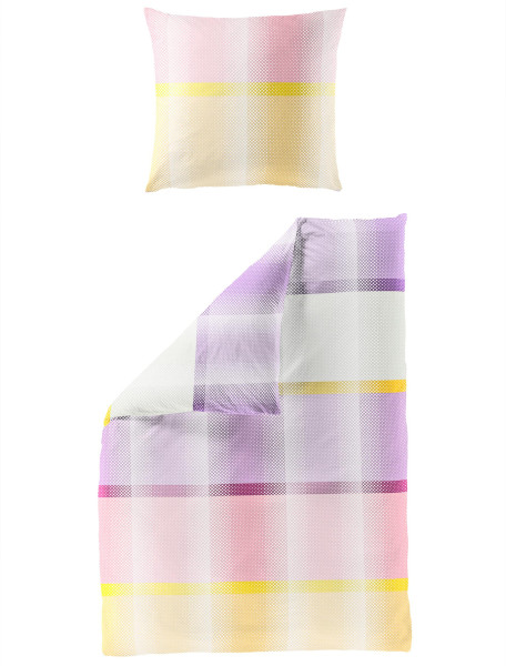Bettwäsche Mako-Satin bunt aus Baumwolle