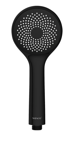Duschkopf WATERSAVING in schwarz aus Kunststoff