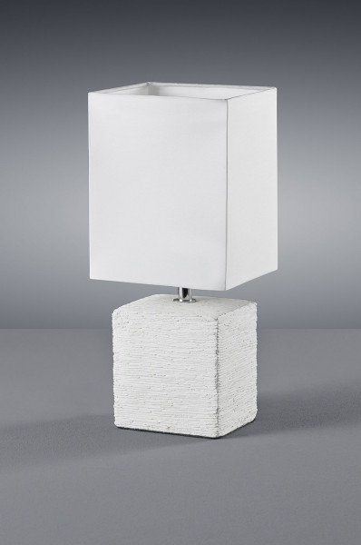 Tischleuchte PING beige in beige aus Keramik