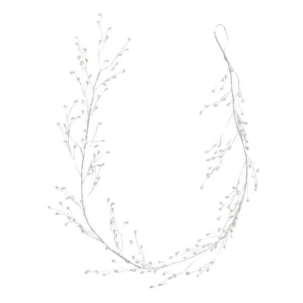 Girlande GLOOMY in silberfarben aus Materialmix