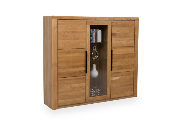 Highboard Greta in Eiche aus Teilmassiv