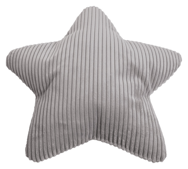 Kissen SHARA STERN grau in grau aus Polyester