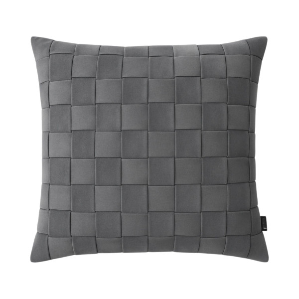 Kissen SYLVA in hellgrau aus Baumwolle