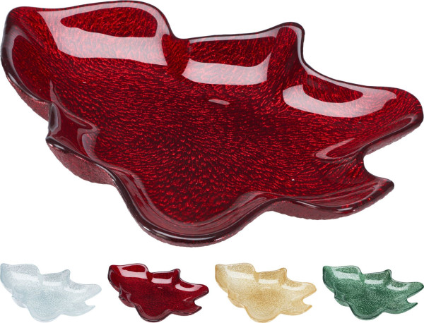 Teller TANNE in mehrfarbig aus Glas