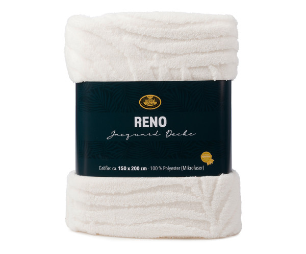 Decke RENO weiss in weiß aus Polyester