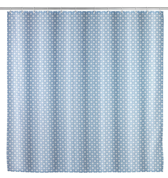 Duschvorhang CRISTAL in blau aus Polyester