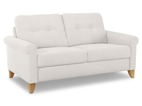 Sofa SANSIBAR 2,5 Sitzer RÜGEN PLUS in Weiß aus Stoff