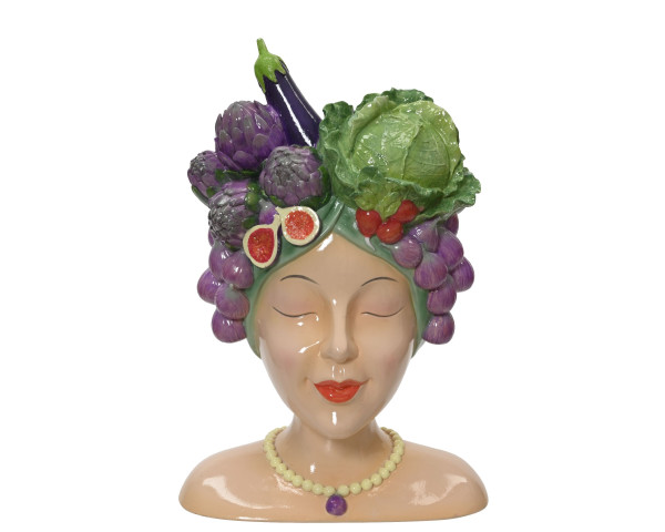 Übertopf WOMAN in mehrfarbig aus Polyresin