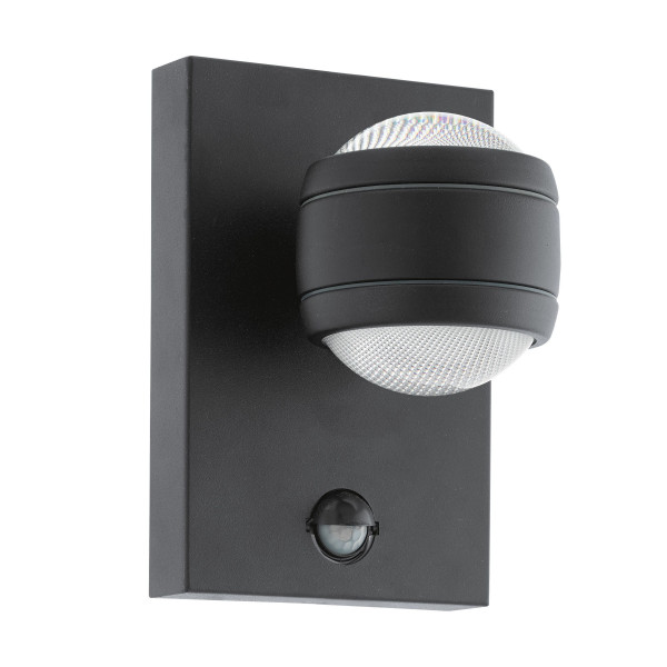 Wandleuchte SESIMBA 1 in schwarz aus Stahl