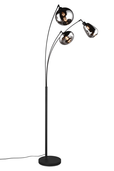 Stehleuchte LUMINA in schwarz aus Materialmix