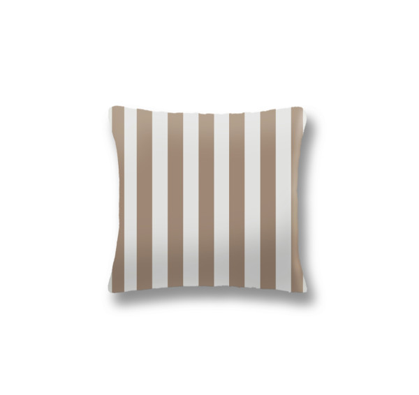 Kissen Outdoor Doubleface in taupe aus Kunststoff
