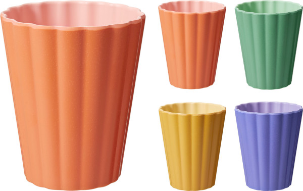 Trinkbecher MALAGA in mehrfarbig aus Glas