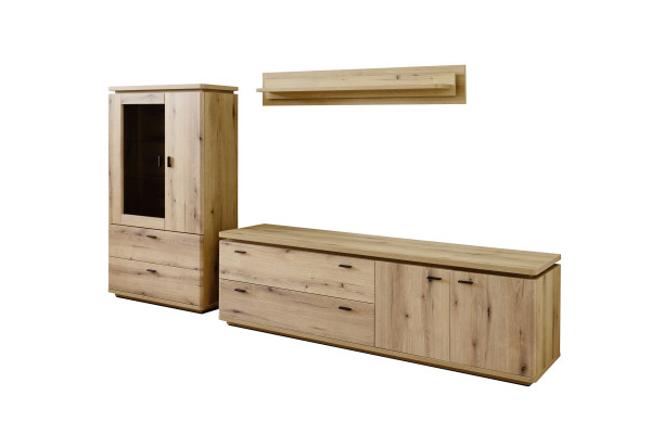 Wohnwand HARPER MERAN in Eiche aus Dekor