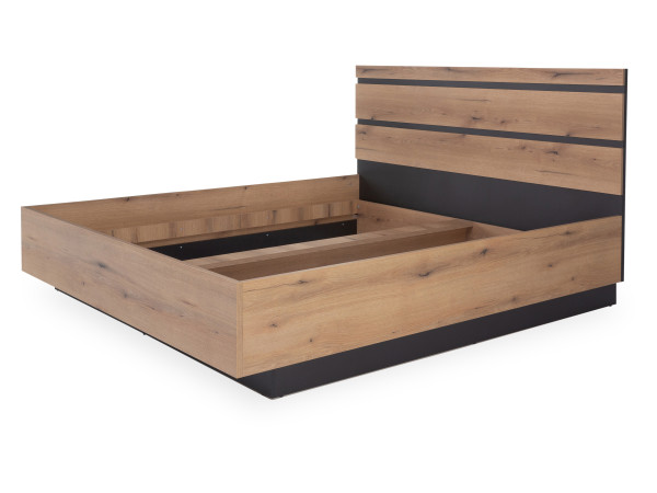 Bett ASMUS in Eiche aus Dekor