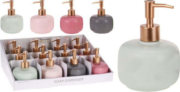 Seifenspender SOAP in mehrfarbig aus Dolomit