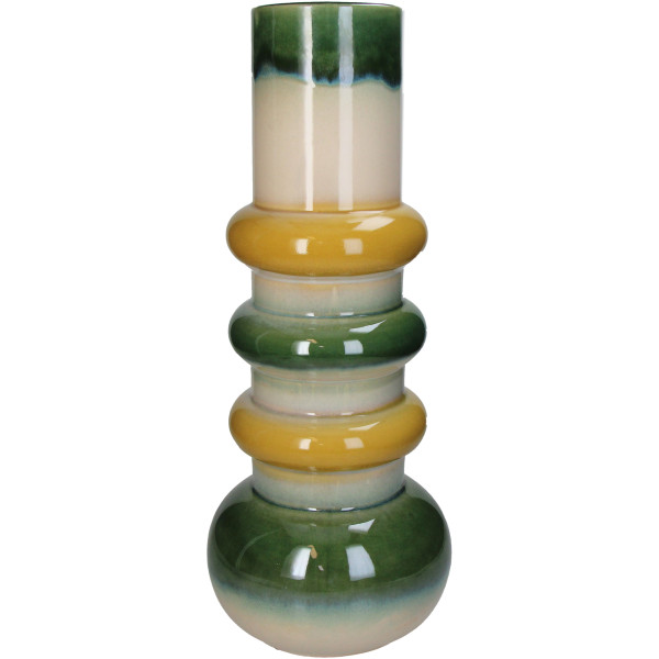 Vase GREEN in grün aus Steingut