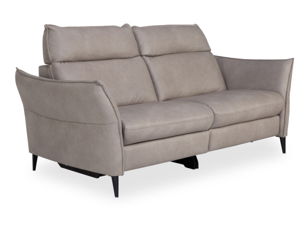 Sofa Rolf Weber 2,5 Sitzer HOJA in Kieselgrau aus Leder