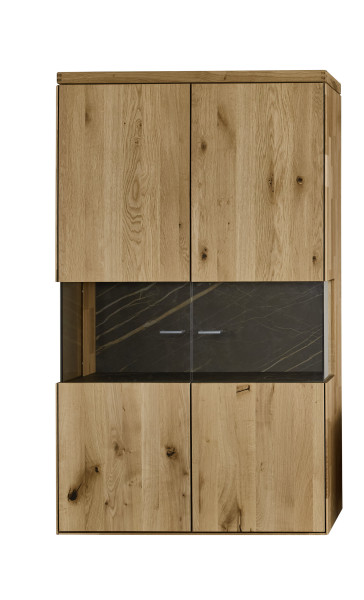 Vitrine witlake TIRANO in Wildeiche aus Massivholz
