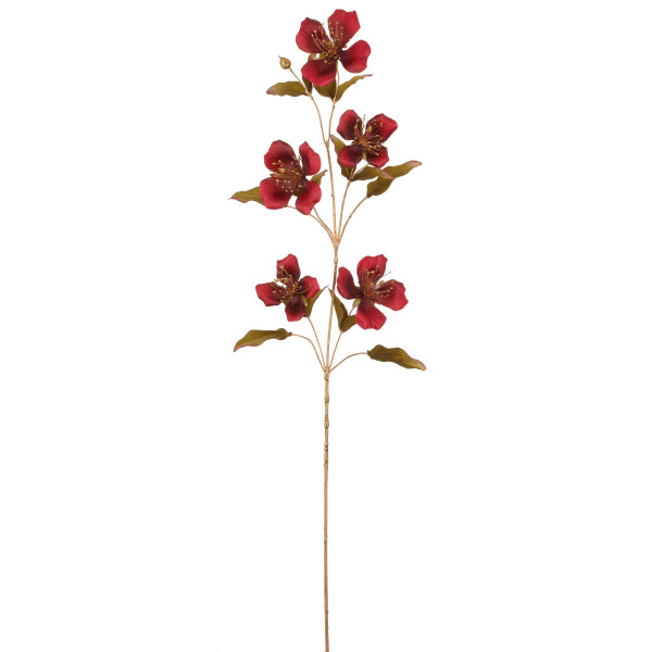 Kunstblume Kapok in DUNKELROT aus Kunststoff