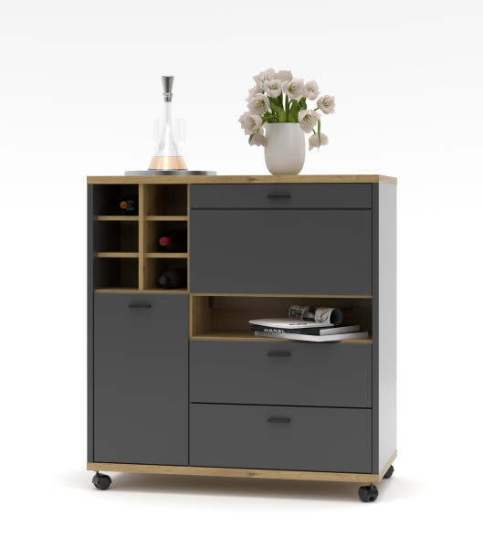 Raumteiler HARPER WILLIAMS in graphit aus Dekor