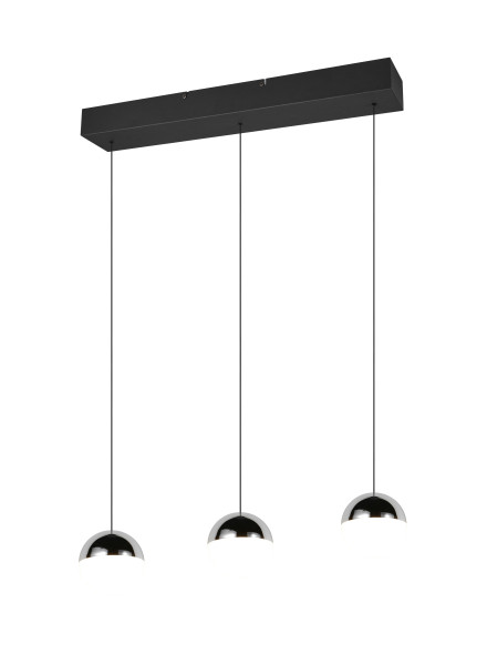 Pendelleuchte LED SANTA in chromfarben aus Kunststoff