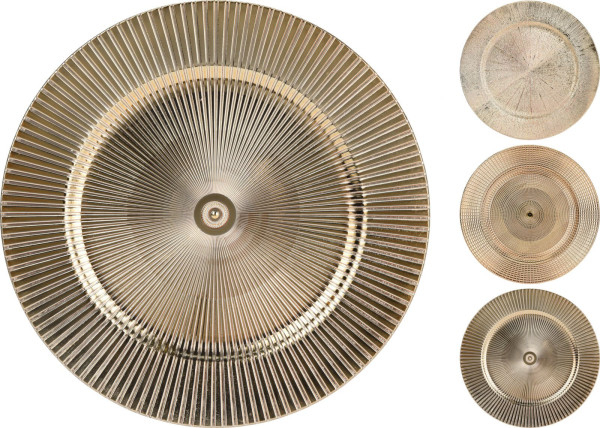 Platzteller in goldfarben aus Polypropylen