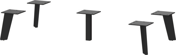 Fußgestell Set FAKTA LOMENA in schwarz aus Metall