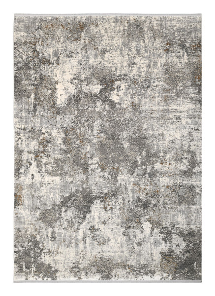 Teppich LOTUS BOUND in braun/weiß aus Mischgewebe