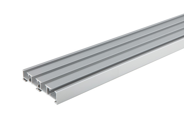 Vorhangschiene 4-läufig silber in silberfarben aus Aluminium
