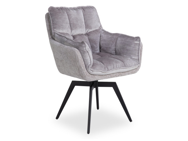 Armlehnstuhl SONNY in silberfarben