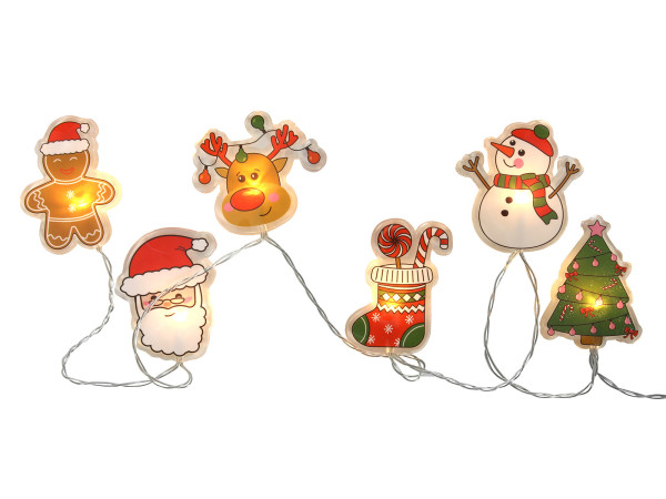 Lichterkette LED X-MAS in mehrfarbig aus Kunststoff