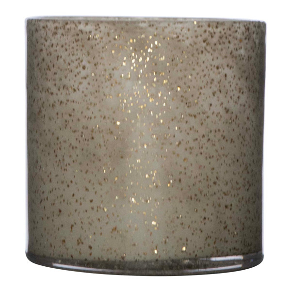 Teelichthalter in beige aus Glas