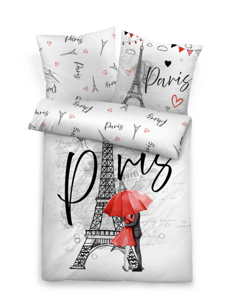 Bettwäsche RENFORCÉ PARIS in mehrfarbig aus Baumwolle