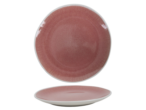 Dessertteller MELOS pink in pink aus Steinzeug