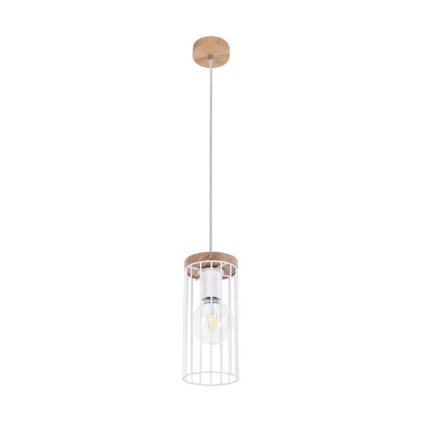 Pendelleuchte TIMEO in beige aus Stoff