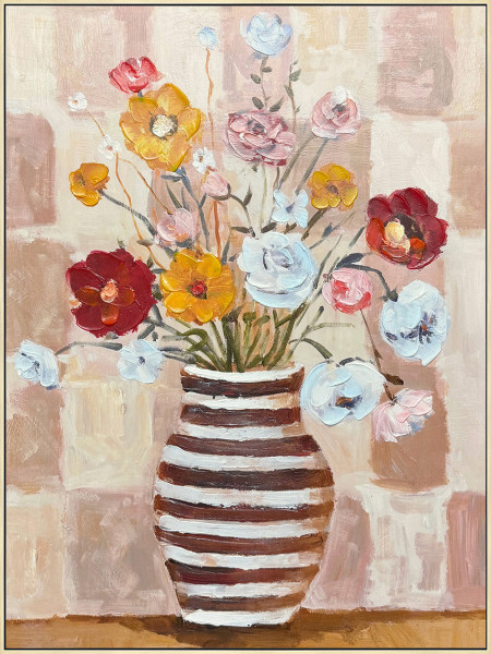 Keilrahmenbild MATISSE FLOWER in bunt aus Holz