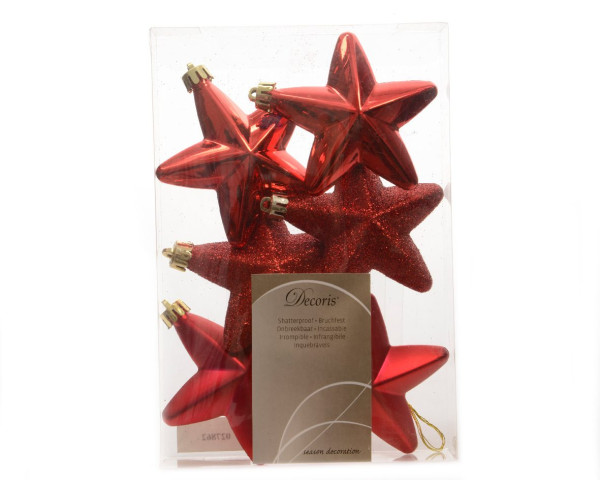 Hänger-Set STAR rot in rot aus Kunststoff