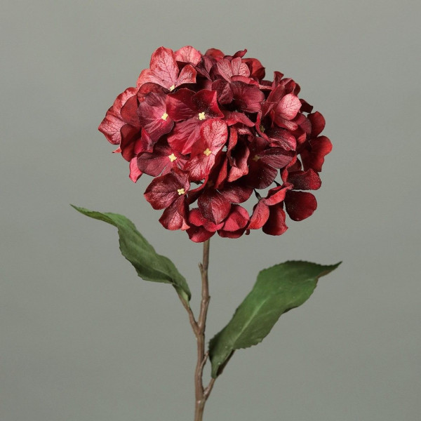 Kunstblume Hortensie in bordeaux