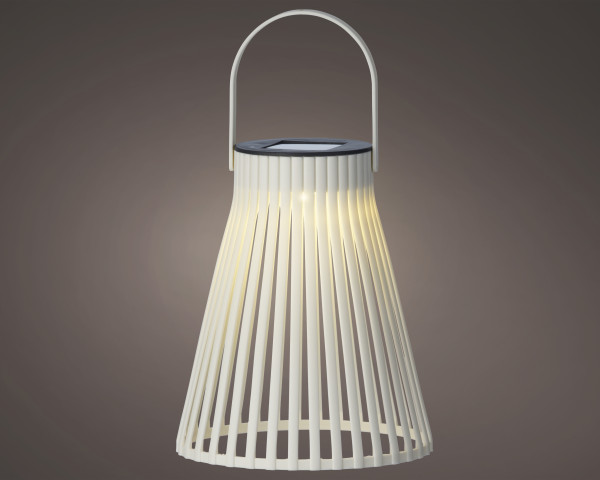 Laterne LED SOLAR in weiß aus Kunststoff