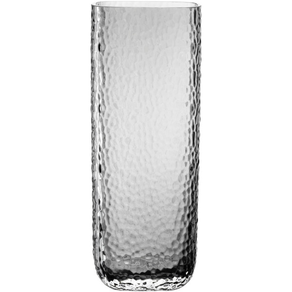 Vase LEONARDO MARTELLO in grau aus Glas