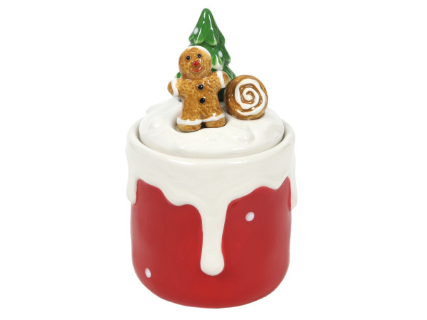 Vorratsglas LEBKUCHENMANN in mehrfarbig aus Keramik