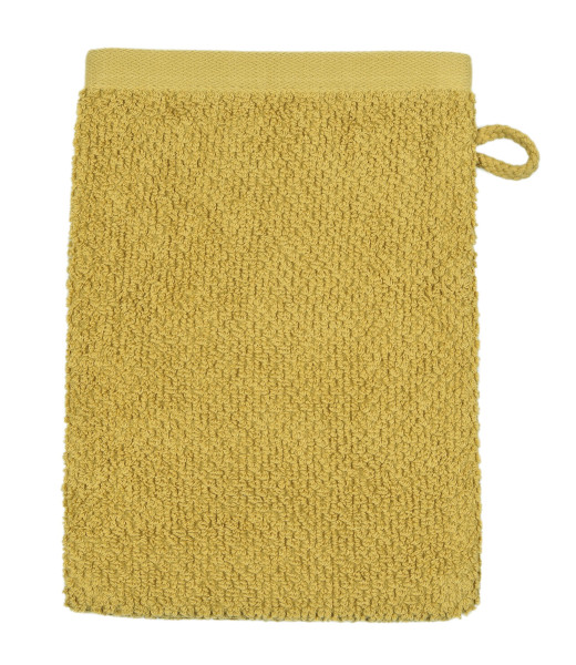 Waschhandschuh SELECTION in gelb aus Baumwolle
