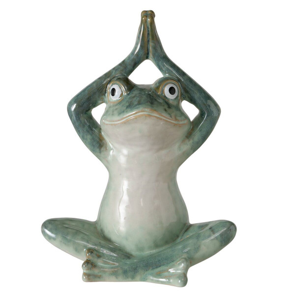 Frosch STEFFO in grün aus Steinzeug