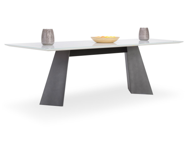 Esstisch Variano Cueno II in weiß/schwarz