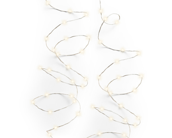 Lichterkette LED TWINKLE in silberfarben aus Materialmix