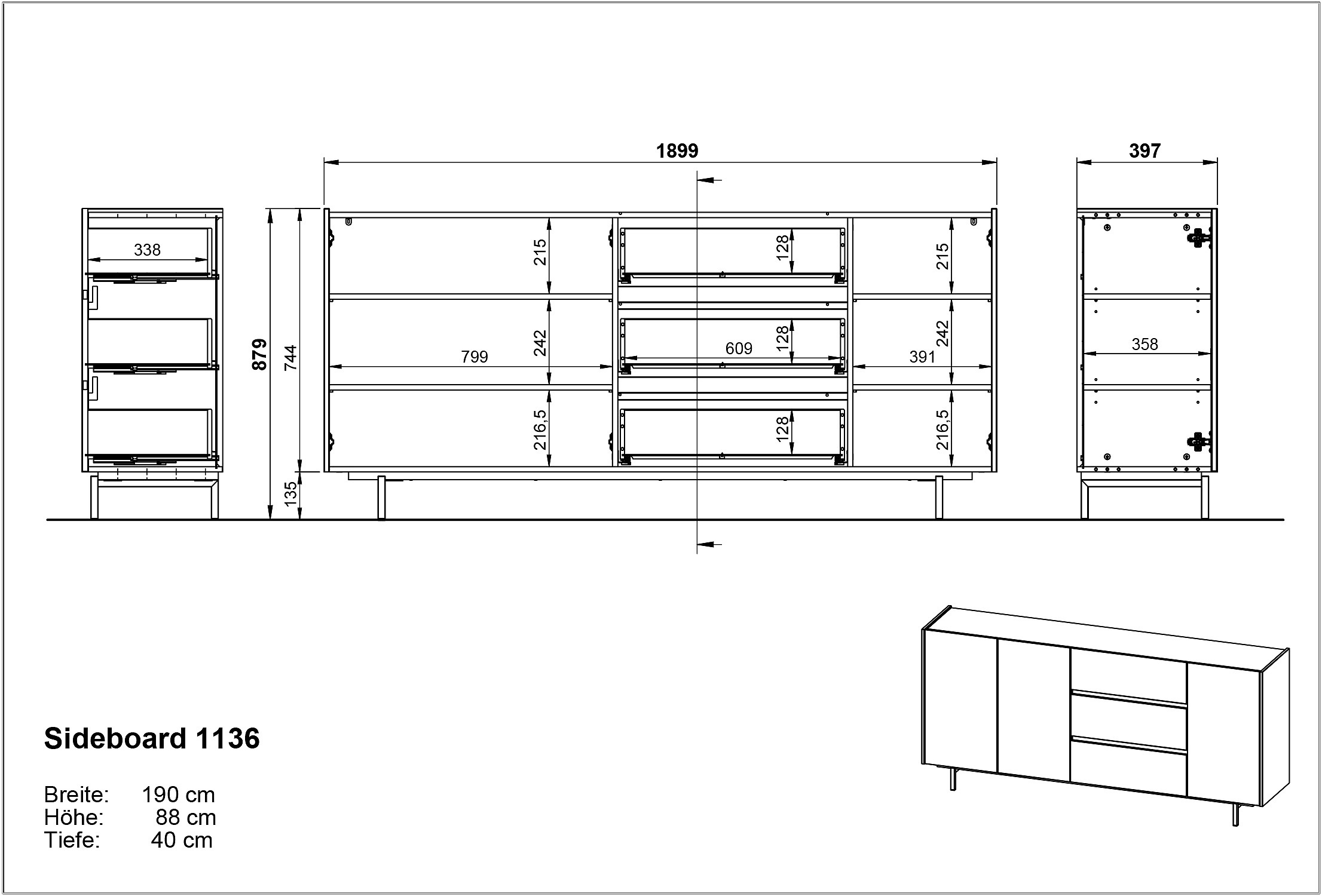 CANTORIA im Sideboard Wohnen Schränke dieser und Sideboards | Einrichtungs-Centrum Alles auf | Möbel Welt | Regale | &