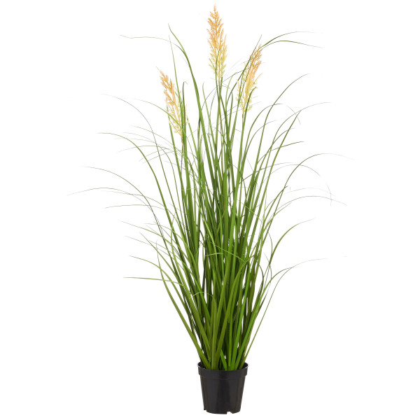 Grasbusch Federgras in creme aus Kunststoff