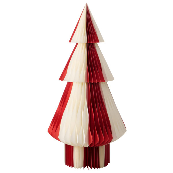 Aufsteller Baum YORKI in weiß/rot aus Papier