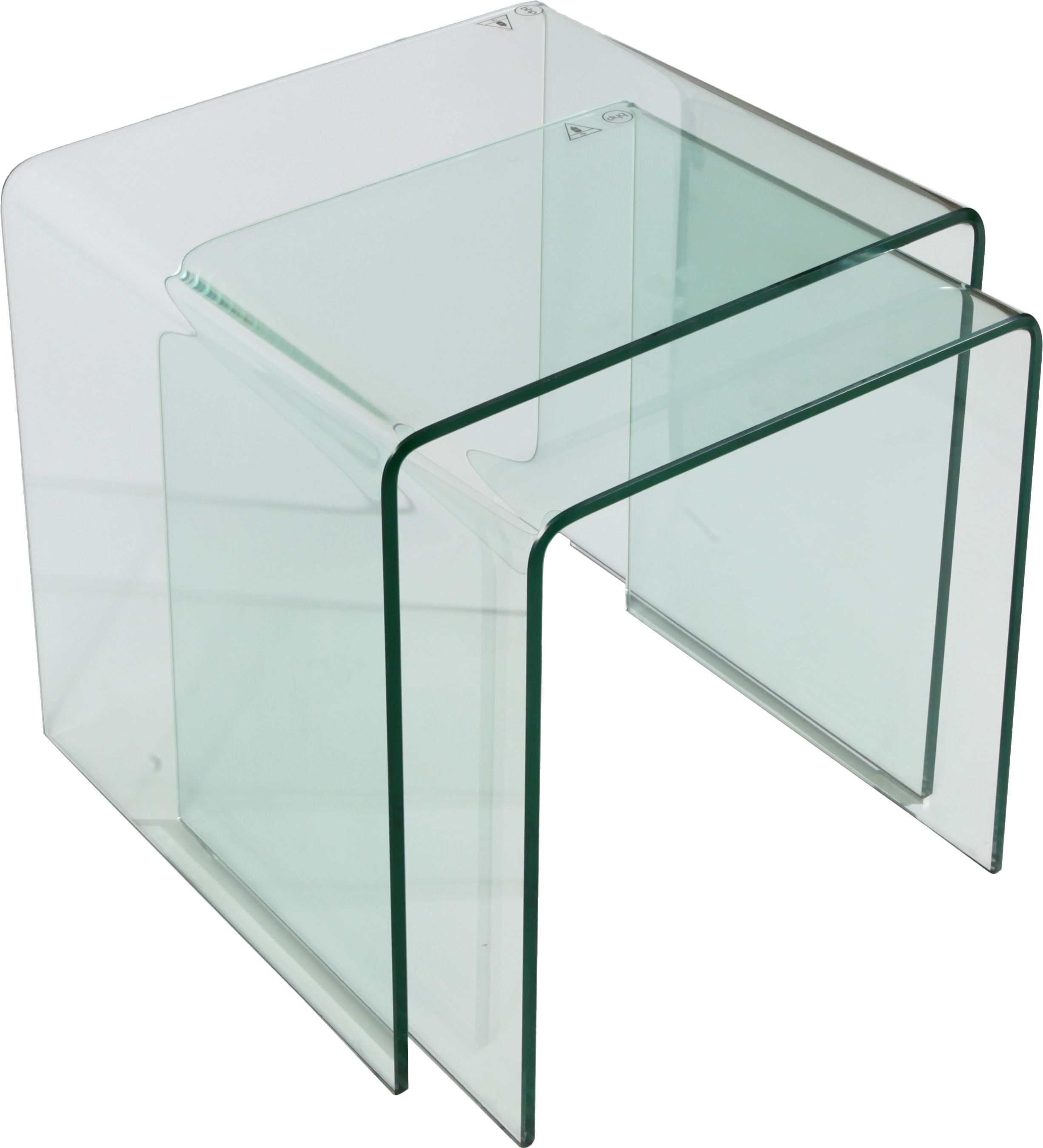Beistelltisch 2-teilig Bridget Glas BHP BHT 42x42x42 cm BEST B154076